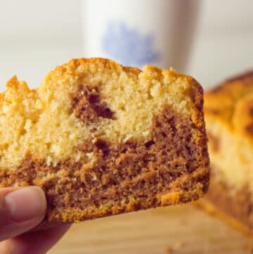 Receita caseira e simples de bolo mármore low fodmap